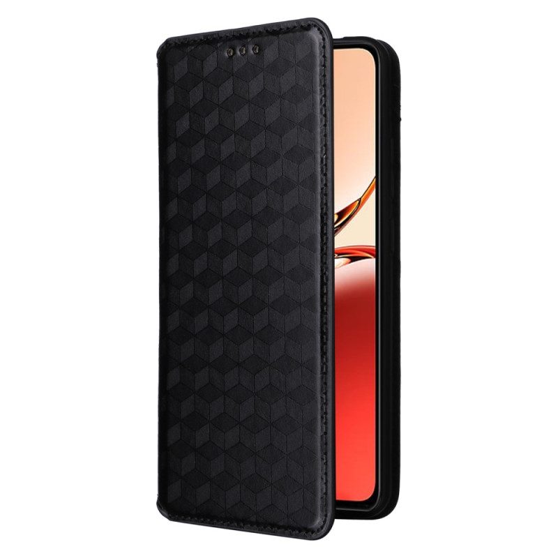 Flip Case Oppo Reno 12f 5g Handyhülle Rautenmuster