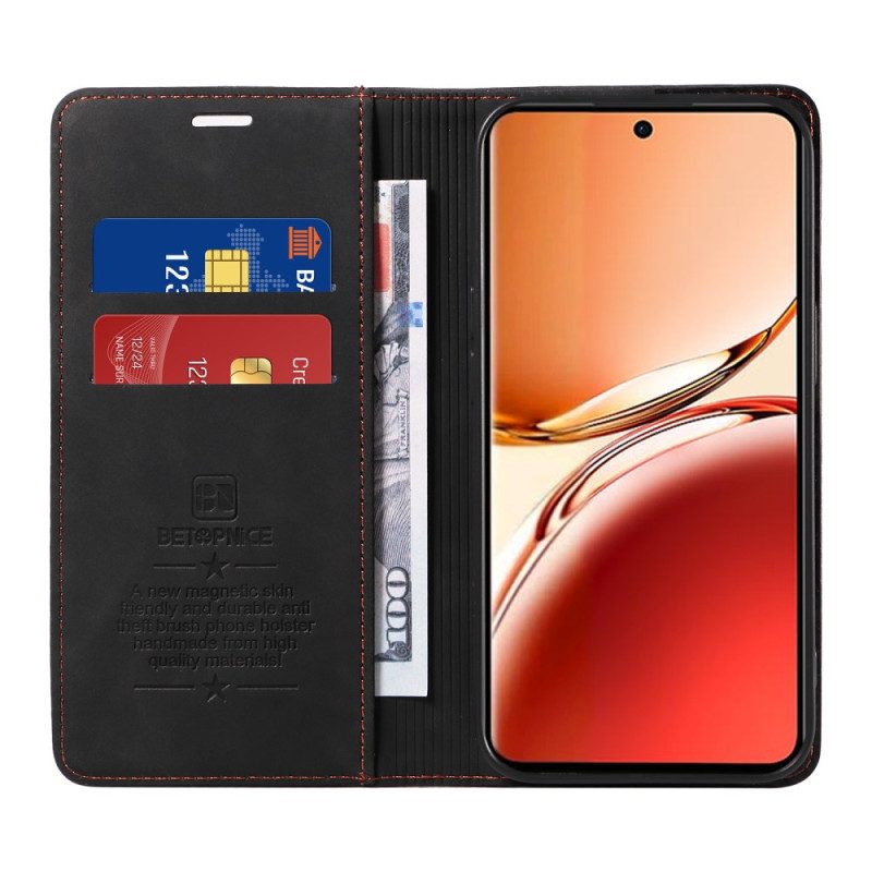 Flip Case Oppo Reno 12f 5g Wildledereffekt Mit Rfid-blockierung Betopnice