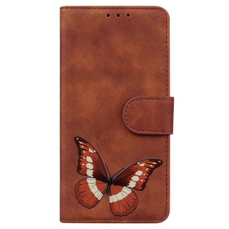 Lederhüllen Oppo Reno 12f 5g Handyhülle Schmetterling