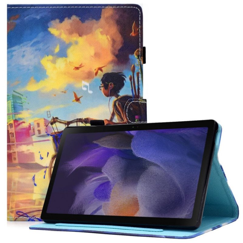 Flip Case Für Samsung Galaxy Tab A8 (2021) Fahrradkunst