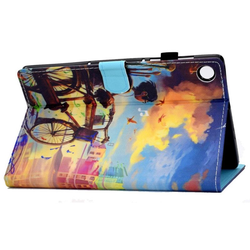 Flip Case Für Samsung Galaxy Tab A8 (2021) Fahrradkunst