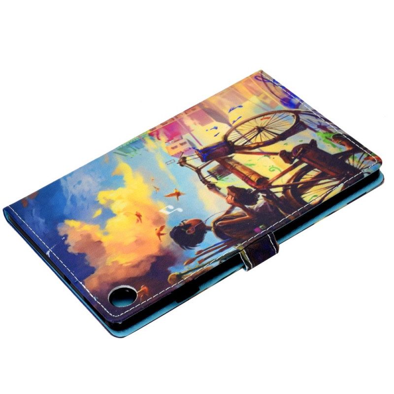 Flip Case Für Samsung Galaxy Tab A8 (2021) Fahrradkunst