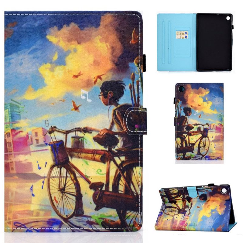 Flip Case Für Samsung Galaxy Tab A8 (2021) Fahrradkunst