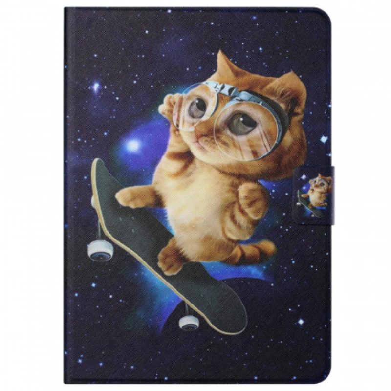 Flip Case Für Samsung Galaxy Tab A8 (2021) Katzen-skateboarden