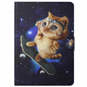 Flip Case Für Samsung Galaxy Tab A8 (2021) Katzen-skateboarden