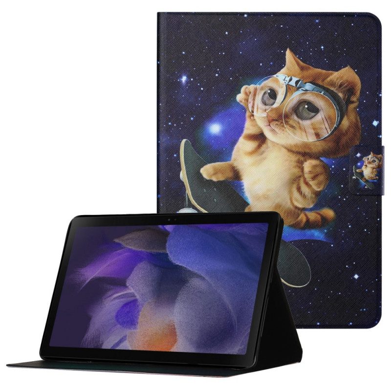 Flip Case Für Samsung Galaxy Tab A8 (2021) Katzen-skateboarden