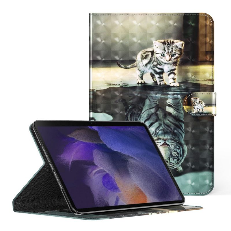 Flip Case Für Samsung Galaxy Tab A8 (2021) Lichtpunkt Cat's Dream