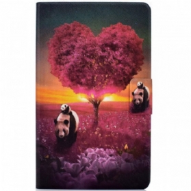 Flip Case Für Samsung Galaxy Tab A8 (2021) Panda-herz