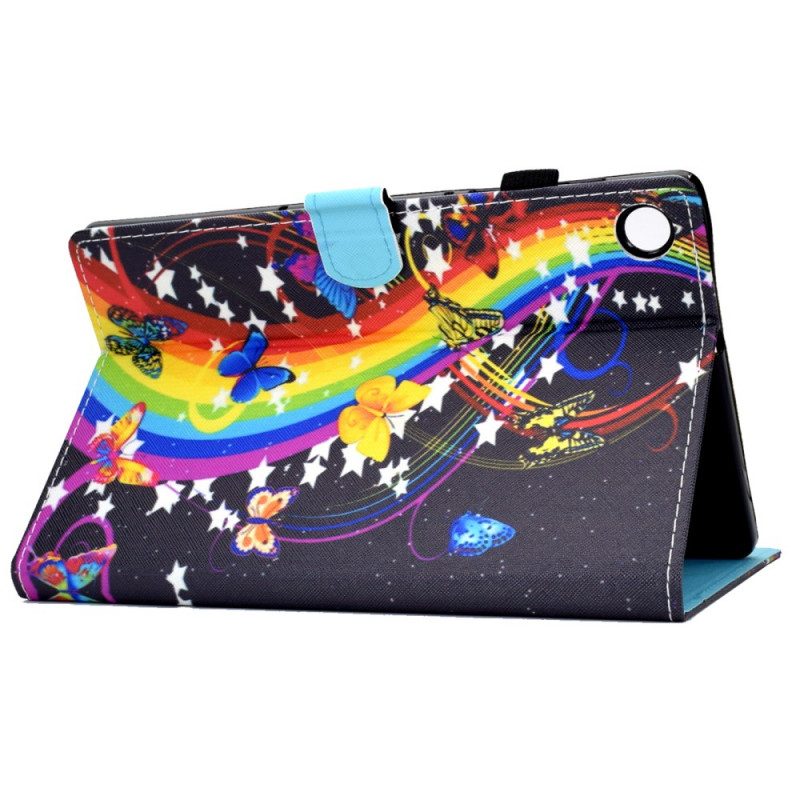 Flip Case Für Samsung Galaxy Tab A8 (2021) Regenbogen-schmetterlinge