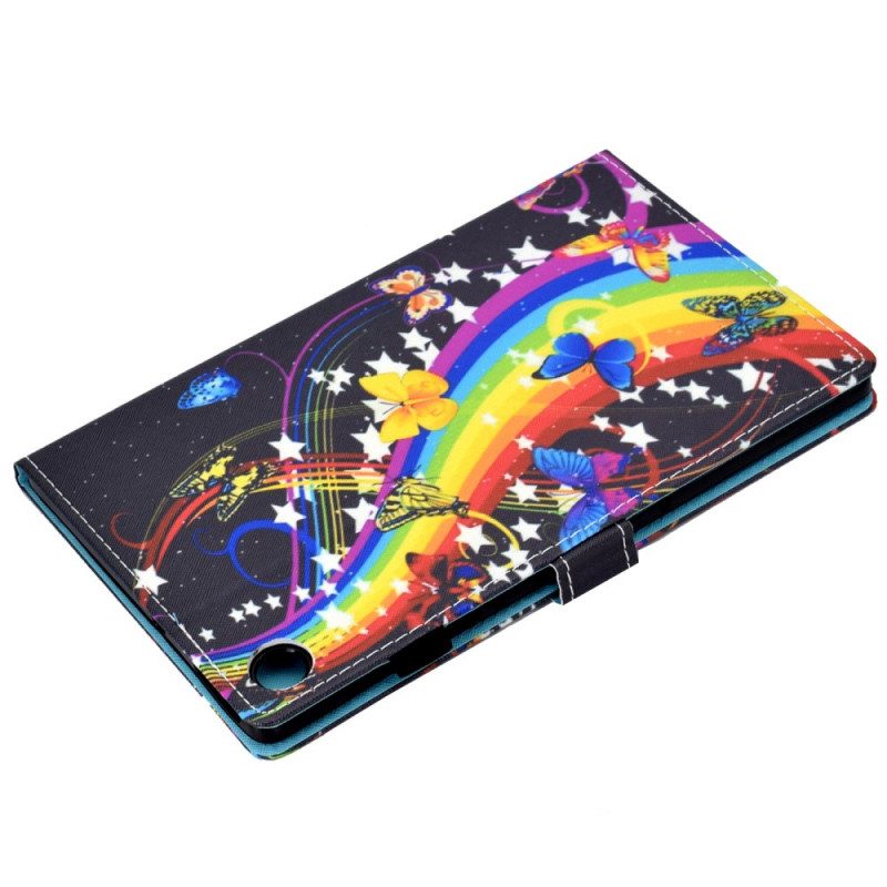 Flip Case Für Samsung Galaxy Tab A8 (2021) Regenbogen-schmetterlinge