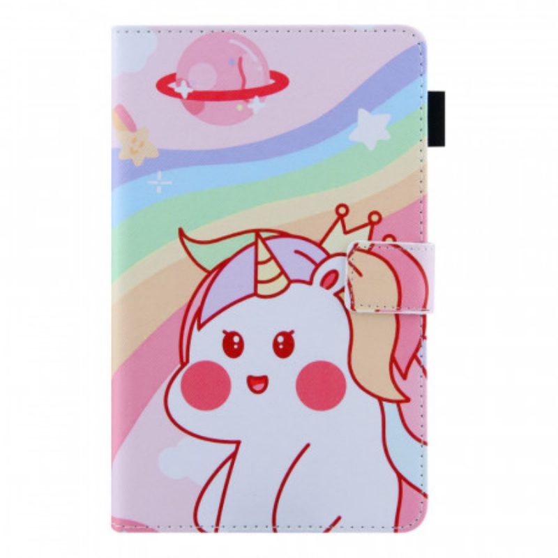 Flip Case Für Samsung Galaxy Tab A8 (2021) Süßes Einhorn