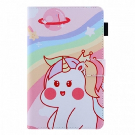 Flip Case Für Samsung Galaxy Tab A8 (2021) Süßes Einhorn