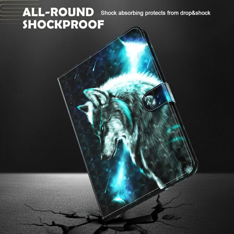 Flip Case Für Samsung Galaxy Tab A8 (2021) Wilder Wolf