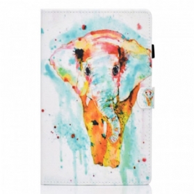 Lederhüllen Für Samsung Galaxy Tab A8 (2021) Aquarell-elefant