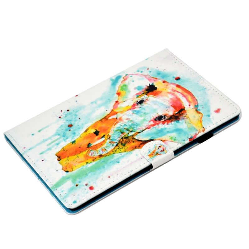 Lederhüllen Für Samsung Galaxy Tab A8 (2021) Aquarell-elefant