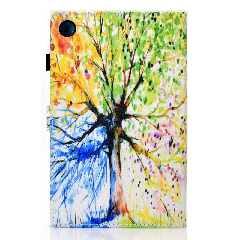 Lederhüllen Für Samsung Galaxy Tab A8 (2021) Aquarellbaum