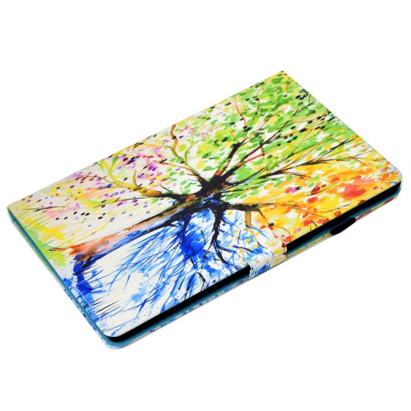 Lederhüllen Für Samsung Galaxy Tab A8 (2021) Aquarellbaum