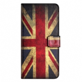 Flip Case Für iPhone 15 Plus Englische Vintage-flagge