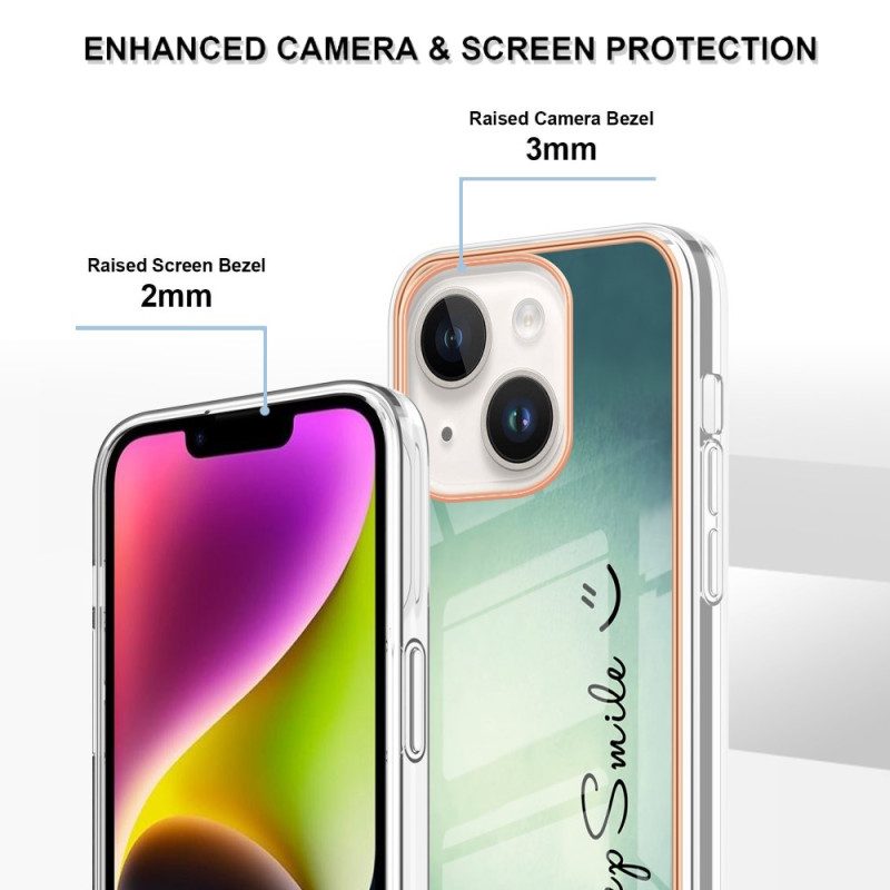 Handyhülle Für iPhone 15 Plus Behalte Dein Lächeln