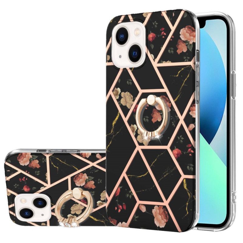 Handyhülle Für iPhone 15 Plus Blumen-ringhalter