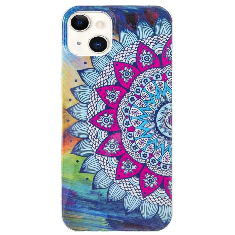 Hülle Für iPhone 15 Plus Fluoreszierendes Mandala