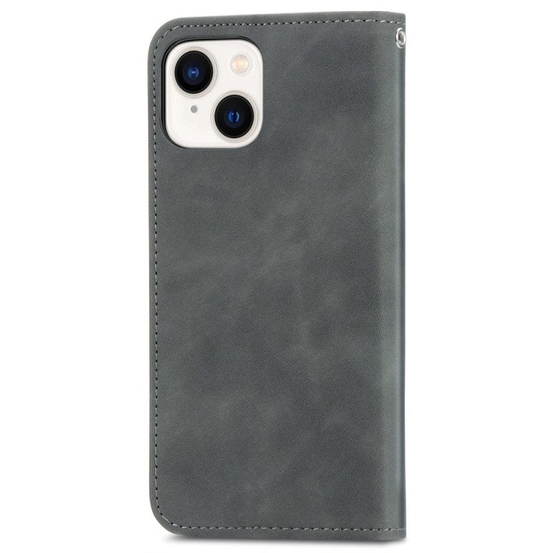 Schutzhülle Für iPhone 15 Plus Flip Case Weiches Kunstleder