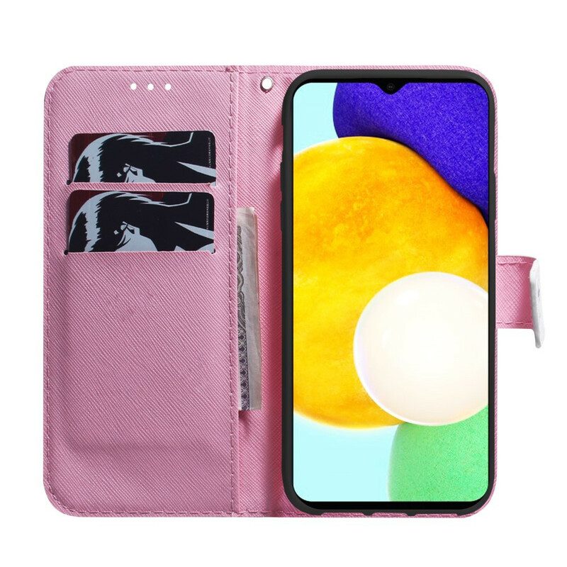 Flip Case Für iPhone 13 Pro Max Blume Staubiges Rosa