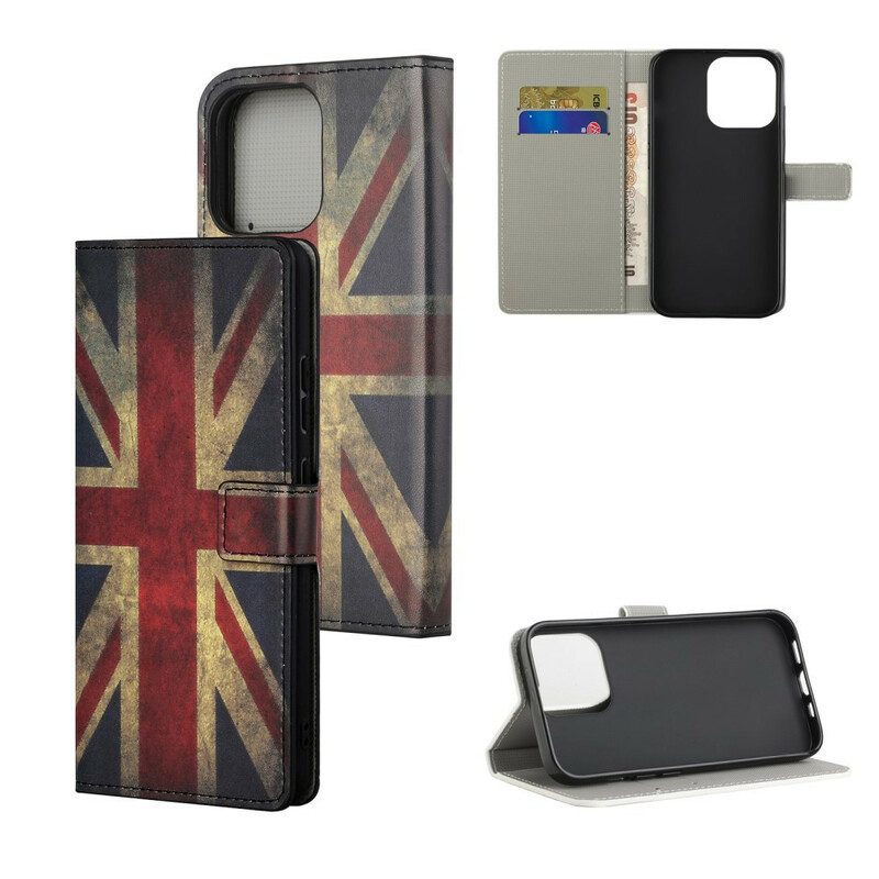 Flip Case Für iPhone 13 Pro Max England-flagge