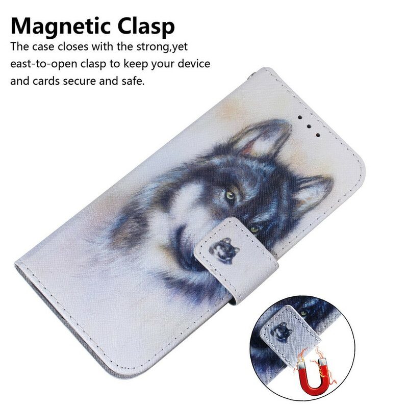 Flip Case Für iPhone 13 Pro Max Hunde-look