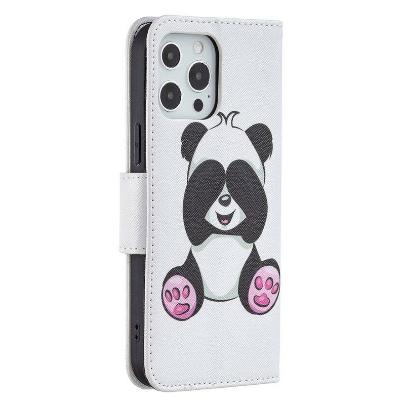 Flip Case Für iPhone 13 Pro Max Panda-spaß