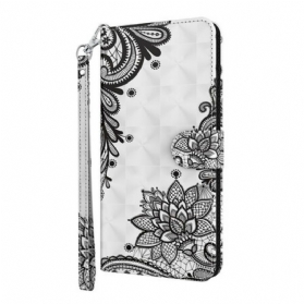 Flip Case Für iPhone 13 Pro Max Spitzenblumen