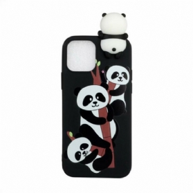 Handyhülle Für iPhone 13 Pro Max 3d-pandas Auf Bambus