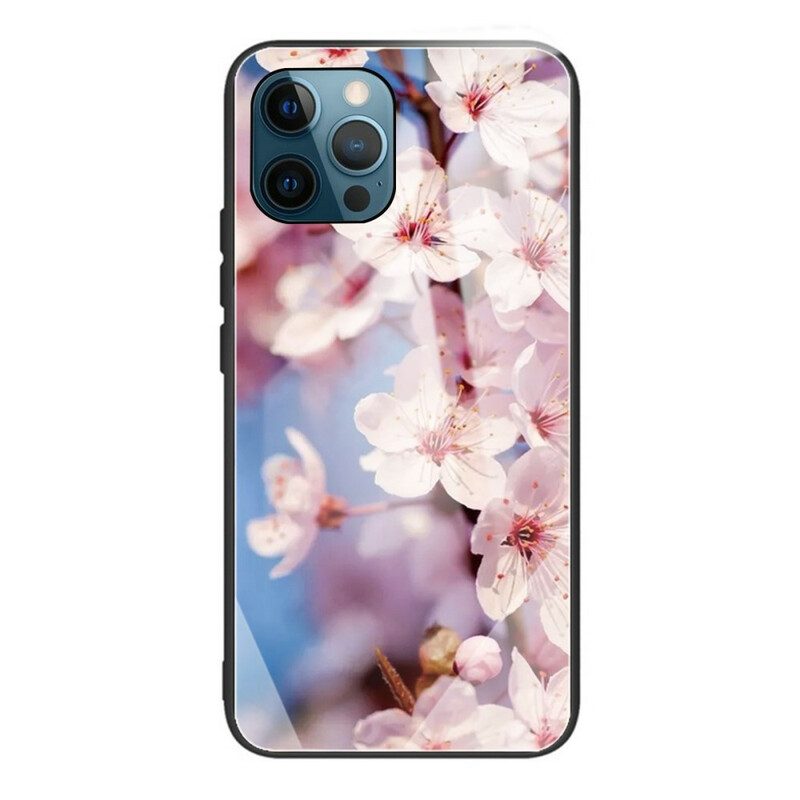 Handyhülle Für iPhone 13 Pro Max Realistische Blumen Aus Gehärtetem Glas