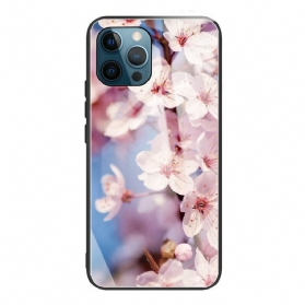 Handyhülle Für iPhone 13 Pro Max Realistische Blumen Aus Gehärtetem Glas