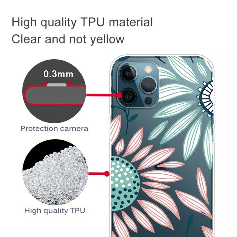 Handyhülle Für iPhone 13 Pro Max Transparente Eine Blume