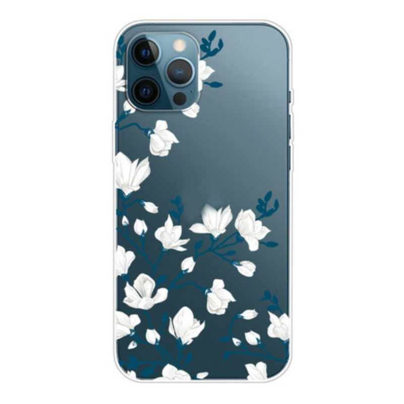 Handyhülle Für iPhone 13 Pro Max Weiße Blumen