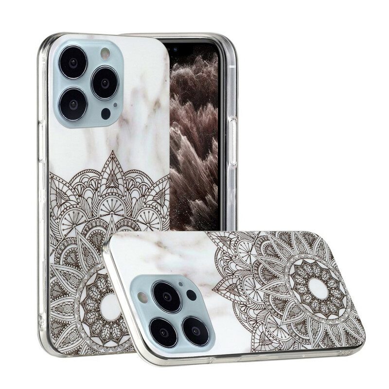 Hülle Für iPhone 13 Pro Max Marmoriertes Mandala