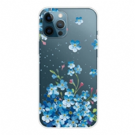 Hülle Für iPhone 13 Pro Max Strauß Blauer Blumen