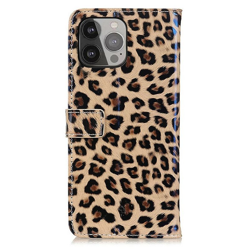 Lederhüllen Für iPhone 13 Pro Max Einfacher Leopard