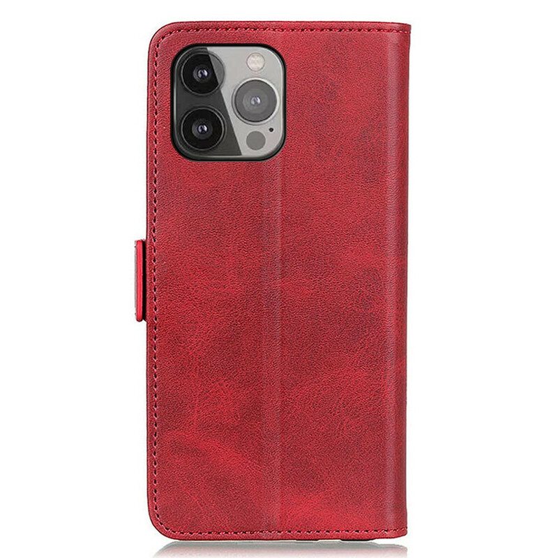 Lederhüllen Für iPhone 13 Pro Max Flip Case Doppelte Klappe