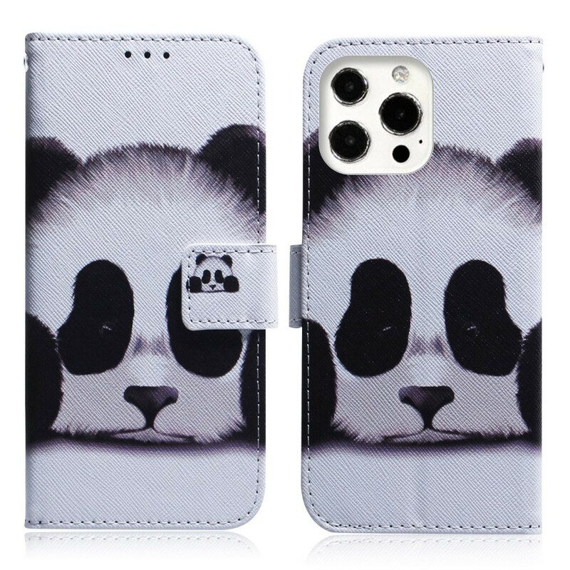 Lederhüllen Für iPhone 13 Pro Max Panda-gesicht