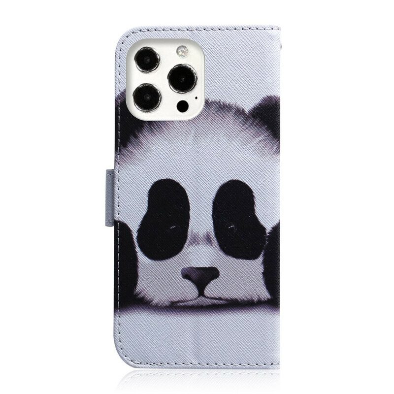 Lederhüllen Für iPhone 13 Pro Max Panda-gesicht