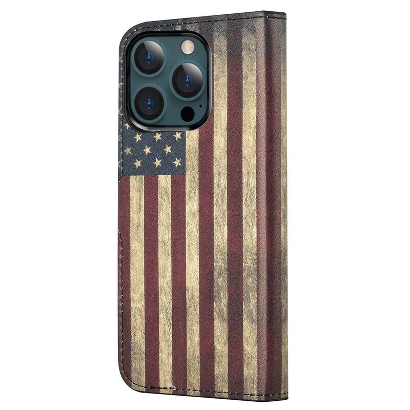 Lederhüllen Für iPhone 13 Pro Max Us Flagge