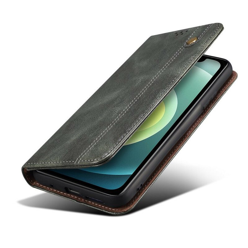 Schutzhülle Für iPhone 13 Pro Max Flip Case Gewachstes Kunstleder