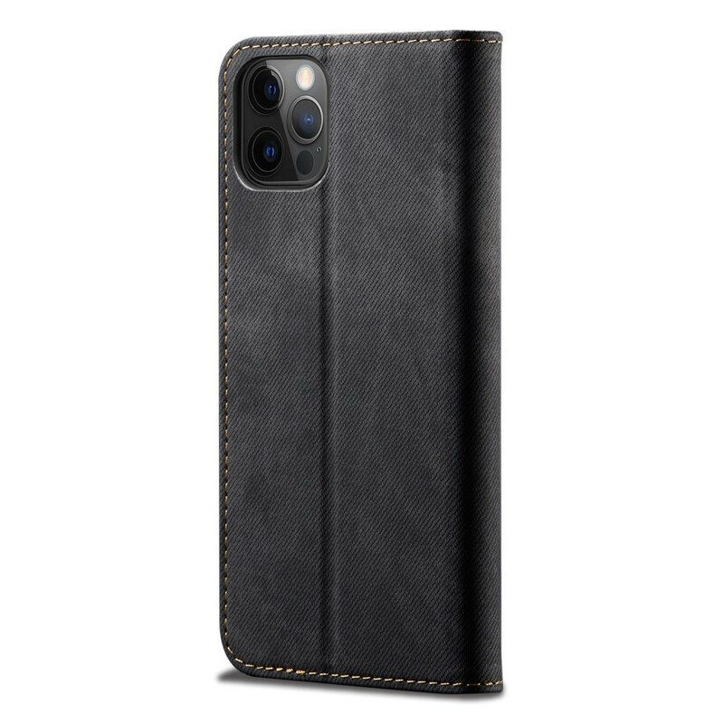 Schutzhülle Für iPhone 13 Pro Max Flip Case Kunstleder-jeans-textur