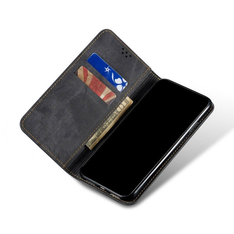 Schutzhülle Für iPhone 13 Pro Max Flip Case Kunstleder-jeans-textur