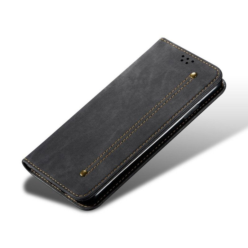 Schutzhülle Für iPhone 13 Pro Max Flip Case Kunstleder-jeans-textur