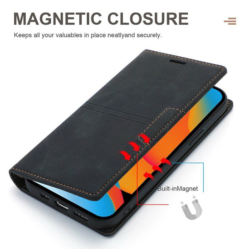 Schutzhülle Für iPhone 13 Pro Max Flip Case Stil: Ledernaht. Magnetverschluss