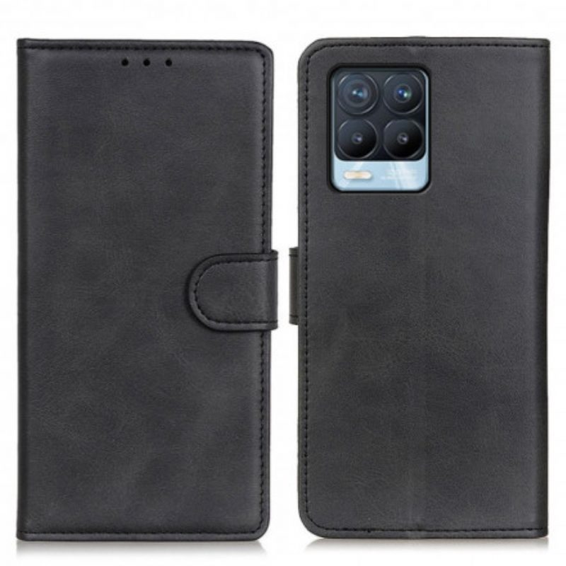 Flip Case Für Realme 8 / 8 Pro Retro-mattledereffekt