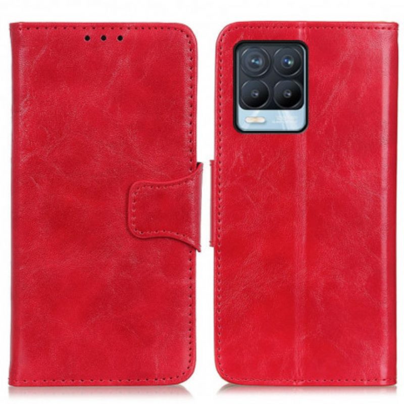 Flip Case Für Realme 8 / 8 Pro Retro-spaltleder